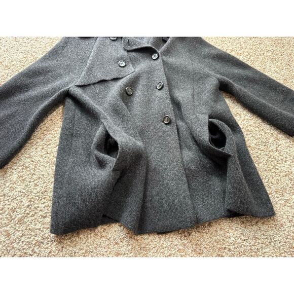 Neiman Marcus Gray 100% Cashmere cardigan sweater/Jacket/Coat, Small, VERY SOFT - Picture 7 of 11